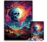 Fantasy Colorful Skull Jigsaw Puzzles for Adults 1000 Piece Jigsaw Puzzles for Adults Home Decor Brain Teaser Game for Teenagers & Family Interaction 1000 PCS(75x50cm)