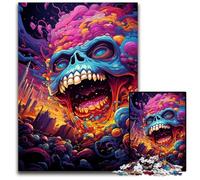 Fantasy Colorful Skull Jigsaw Puzzles for Adults 1000 Piece Puzzles for Adults DIY Home Decor Gift Adult Brain Teaser 1000 PCS(75x50cm)