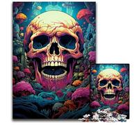 Fantasy Colorful Skull JigsawPuzzle 1000 Pieces for Adults Paper Jigsaw Puzzles Colorful Home Decor & Interactive Family Game, 1000 PCS(38x26cm)