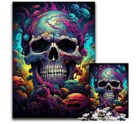 Fantasy Colorful Skull Jigsaws 1000 Pieces for Adults Paper Jigsaw Puzzles for Adults for Parents, Lovers, Friends Age 1000 PCS(38x26cm)