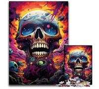 Fantasy Colorful Skull Puzzles for 1000 Piece Paper Puzzles Brain Challenge Game for Teenagers & Family Interaction 1000 PCS(38x26cm)