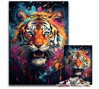 Fantasy Colorful Tiger 1000 Pieces Puzzles for Adults Jigsaw Puzzles for Adults for Teenagers, Family Game Night, BrainChallenging Gift Idea 1000 PCS(75x50cm)
