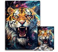 Fantasy Colorful Tiger Jigsaw Puzzles for Adults 1000 Piece Wooden Jigsaw Puzzles for Home Decor, Ideal Christmas & New Year Gift for Teenagers 1000 PCS(75x50cm)