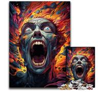 Fantasy Colorful Zombies Jigsaws 1000 Pieces for Adults Wooden Jigsaw Puzzles for Adults Intricate Design for Teenagers, DIY Decor, And BrainBoosting Fun 1000 PCS(75x50cm)
