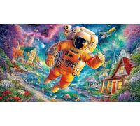 Fantasy Corn River Landscape 1000 Pieces Jigsaw Puzzle - Educational Challenge Hard Difficult for Adults Home 38x52/1000pcs