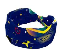 Fantasy Cosmic Sky Wide Headbands for Women, Non Slip Sports Hair Bands, Stretchy Head bands, Fahion Wide Headband for Yoga, Workout, Daily