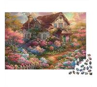 Fantasy Cottage Garden 1000 Piece Jigsaw Puzzles for Adults in Vibrant Colours Colourful Jigsaws As An Aesthetic Jigsaw Puzzle for Home Decor Puzzle 52x38cm/1000pcs