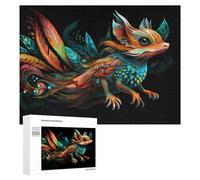 Fantasy Creature with Feathers And Scales: Year-End Present, 500 PCS Wooden Jigsaw Puzzle for Adults, with A Decorative Finished Picture