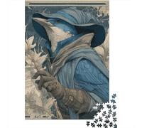 Fantasy Crow with Scroll Art Print Jigsaw Puzzles Puzzles for Adults Kids. 1000 Pieces Great Gifts Challenge Toy Educational Games Home Decoration for Educational Games Gifts 70x50cm/1000pcs