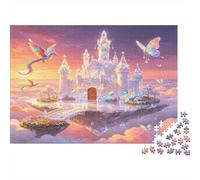 Fantasy Crystal Castle 1000 Piece Jigsaw Puzzle Paper for Adults Dreamy Sky Scene Puzzle Game for Family Stress Relief Home Decor Gift 38x26cm/1000pcs