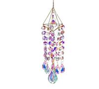 Fantasy Crystal Wind Chimes Pendant Window Courtyard Aerial Sunshine Catcher Aesthetic Room Decor For Decoration