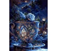 Fantasy Cup Scenery Paint by Number for Adults,Frameless DIY Oil Painting Kits on Canvas with Paint Brushes and Acrylic Pigment Art Painting for Home Decor Gift 40x50 cm