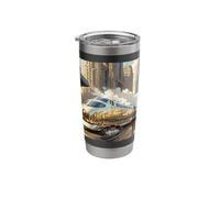 Fantasy Cute Art Deco Train Stainless Steel Insulated Tumbler