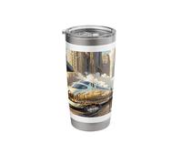 Fantasy Cute Art Deco Train Stainless Steel Insulated Tumbler