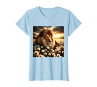 Fantasy Cute Lion Flowers Sunset T-Shirt