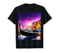 Fantasy Cute Vivid Venice Gondola Sunset T-Shirt
