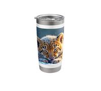 Fantasy Cute Winter Baby Leopard Stainless Steel Insulated Tumbler