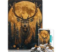 Fantasy Deer Adult Jigsaw Puzzles 1000 Pieces,Staycation Kill Time Every Piece Is Unique - Challenging Family Fun Game 50x75cm
