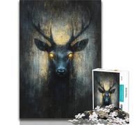 Fantasy Deer Jigsaw Puzzles for Adults 1000 Piece Puzzle,Challenging Game And Family Play for Is Ideal As A Gift for The Whole Family (75x50cm)