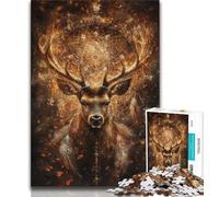 Fantasy Deer Jigsaws Puzzles 1000 Pieces for Teenagers Gifts,Educational Games Wall Decoration Unique Birthday And Xmas Gifts (75x50cm)