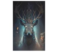Fantasy Deer Wooden Jigsaw Puzzle for Adults 1000 Piece Puzzles for Kids Challenging Game (78×53cm)