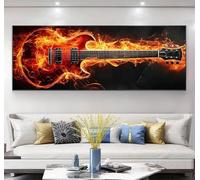 Fantasy Diamond Art Kits Adults, 5D Large Guitar Diamond Painting with Square Drills DIY Full Drill Gem Big Crystal Art Painting Set, Mosaic Kits for Adults, for Home Wall and Gifts 28x84inch,Model458