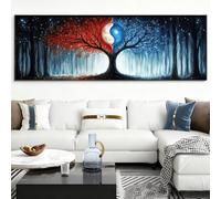 Fantasy Diamond Art Kits Adults, Tree Diamond Painting Kits for Adults, 5D Round Full Drill Gem Art Mosaic Kits for Beginner, Crystal Rhinestone Embroidery Crafts for Home Wall Decor 70x210cm,Model535