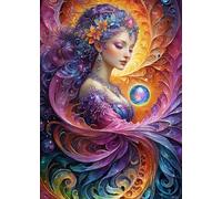 Fantasy Diamond Painting Kits for Adults, 5D DIY Diamond Art Kits for Beginners Round Full Drill Painting with Diamonds Gem Art Crafts for Home Wall Decor Gift 30x40cm