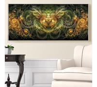 Fantasy Diamond Painting Kits for Adults, 5D Owl Large Diamond Art with Square Drill Full Drill Gem Art Big Painting Set for Beginner, DIY Mosaic Kits for Adults for Home Wall Decor 50x100cm, Model40