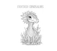 fantasy dinosaurs: coloring book