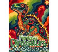 Fantasy Dinosaurs Coloring Book: 48 Dinosaurs Illustrations For Teens And Adults