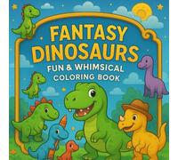 Fantasy Dinosaurs fun and whimsical Coloring Book: 50 Fun and Easy Dinosaur Scenes for Toddlers and Preschool Kids Ages 3-8