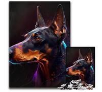 Fantasy Doberman Pinscher 1000 Piece Jigsaw Jigsaw Puzzles Relaxing Entertainment, Home Decor 50x75CM/19.68x29.52inch