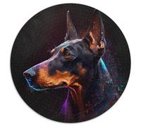 Fantasy Doberman Pinscher Jigsaw Puzzles for Adults 1000 Piece Puzzles for Adults Challenging Brain Teaser, Family Activity, Home Decor, 67.5x67.5cm
