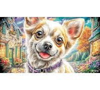 Fantasy-Dog-in-Cosmic-Town Jigsaw Puzzles 1000Pc Recycled Paper Educational Game Decompression Beautiful Decoration Puzzle for Adults and Kids 70x50/1000pcs