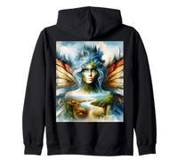 Fantasy Double Exposition Forest Zip Hoodie