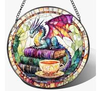 Fantasy Dragon Acrylic Jigsaw Puzzle,Suncatcher Window Hanging Decor,DIY Puzzle,7.4 in 83 Pieces Irregular Pieces,Indoor Window Decor Gift for Book Lovers,Women,Men,Christmas,Birthday