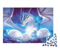 Fantasy Dragon Art 100% Recycled Cardboard Cosmic Winged Dragon 1000 Piece Jigsaw Puzzle for Adults Beautifully Illustrated Unique 38x26cm/1000pcs