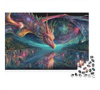 Fantasy Dragon Art 100% Recycled Cardboard Four Elements Dragons 1000Pc Jigsaw for Adults & Kids Unique Beautifully Illustrated 70x50cm/1000pcs