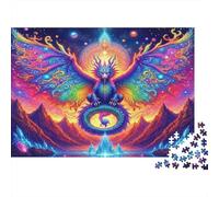 Fantasy Dragon Art 1000 Piece Puzzles Beautiful View Winged Dragon Decoration Puzzle Educational Game for Men And Women Challenging Jigsaw Jigsaw Puzzles for Adults 52x38cm/1000pcs