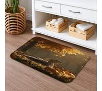 Fantasy Dragon Autumn Decor Quick Dry Bath Mat, Mystical Creature Non Slip Shower Mat, Cozy Flannel Washable Bath Rugs for Bathroom Toilet Restroom Decorative 20x32 Inch