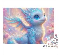 Fantasy Dragon Baby 1000pc Cute Blue Dragon Thick Cardboard Jigsaw Puzzle for Stress Relief Seekers Christmas Gathering Home Decor Home Leisure Time Social Icebreaker 70x50cm/1000pcs
