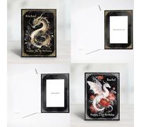 Fantasy Dragon Birthday Card A5 - Personalised with Name & Age. Mark a birthday with power, elegance, and symbolism.