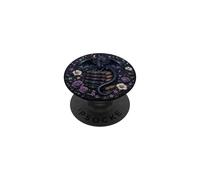 Fantasy Dragon Books Rose Floral Bookish Dark Academia Art PopSockets Adhesive PopGrip