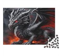 Fantasy Dragon-dark Mythical Creature Jigsaws 1000 Pieces for Adults on Thick Blue Board Jigsaws for Adults As A Fun And Challenging Family Game for Collectible Art 52x38cm/1000pcs