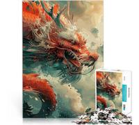 Fantasy Dragon FloralJigsaw Puzzles 1000 Pieces for teenagers Toy Intellectual Game is ideal as a gift for the whole family 38x26cm