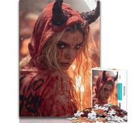 Fantasy Dragon Girl Jigsaw Puzzles for Teenagers,Challenging To Complete But Fun And Humorous with Matching Poster And Trivia Sheet (38x26cm)