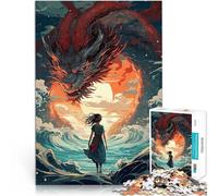 Fantasy Dragon Girl Sea2000 Piece Jigsaw Puzzle for teenagers Toy Intellectual Game Every Piece is Unique - Challenging Family Fun Game 70x100cm