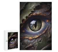 Fantasy Dragon Green Eye - Displayable Picture Puzzle, 1000 PCS, Mindful Gift for Adults - for Relaxation at Home