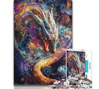 Fantasy Dragon Jigsaw Puzzles for Teenagers 1000 Jigsaws,Toys Educational Games Stress Relieving Wishlist with Santa Claus 50x75cm